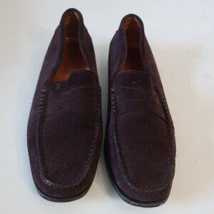 Womens Tod's Dark Brown Suede Penny Loafer Flats Loafer Shoes 10